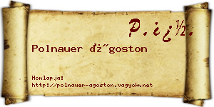 Polnauer Ágoston névjegykártya